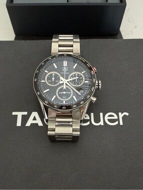 Tag Heuer Carrera Chronograph - Black and Silver
